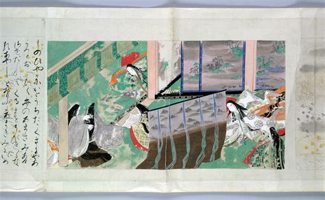 The Tale of Genji Scrolls: Exquisite Ink Wash Painting and Poetic Narrative Intertwined!